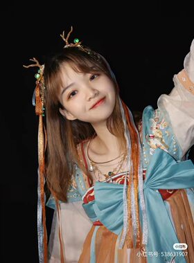 新款古风发饰荣耀鹿瑶同款手镯发夹仙气少女日常拍摄配饰
