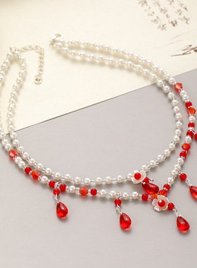 儿童新软璎珞汉服配饰女童项链珍珠明气质旗袍饰品少女百搭