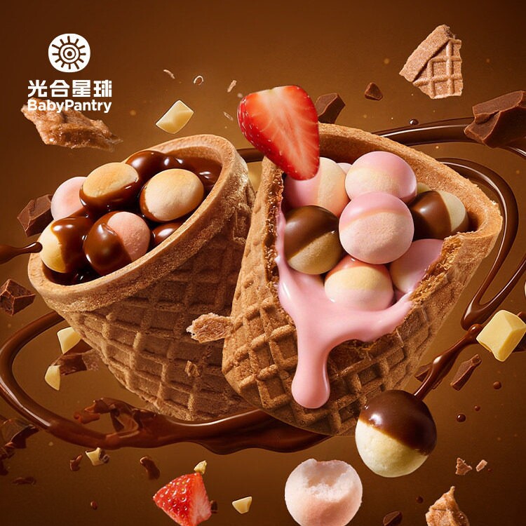 （超级88）光合星球高钙DHA星球脆筒杯磨牙小馒头巧克力儿童零食图片