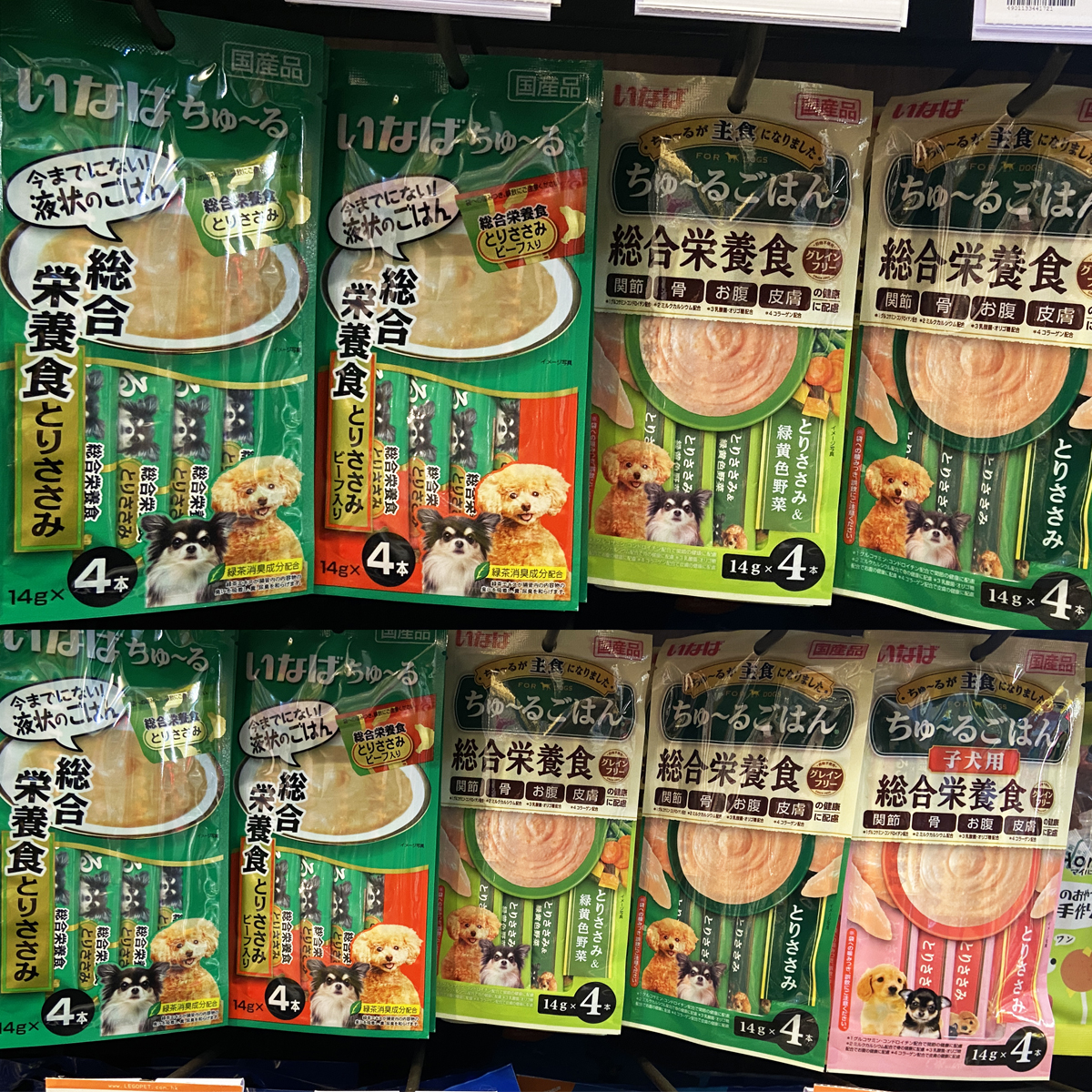 日本INABA综合营养 犬狗零食 鸡肉酱牛肉酱 绿茶消臭关节皮肤护理