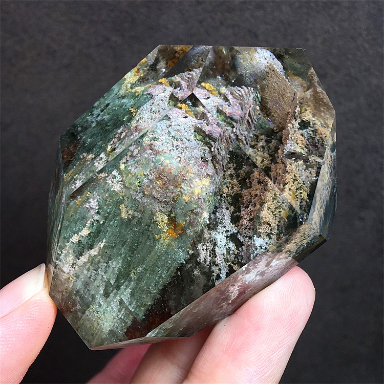 天然绿幽灵随形四季幽灵摆件