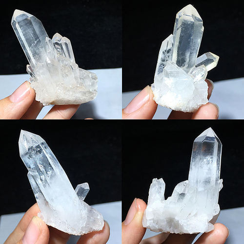 天然白水晶簇迷你消磁装饰摆件
