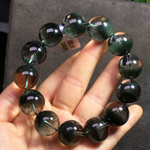 天然绿幽灵手链手串四季 单圈手串 彩幽灵千层聚宝盆半盆男女同款