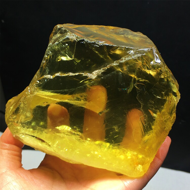 天然黄水晶原石大块雕刻毛料黄色水晶原石家居装饰品鱼缸造景摆件