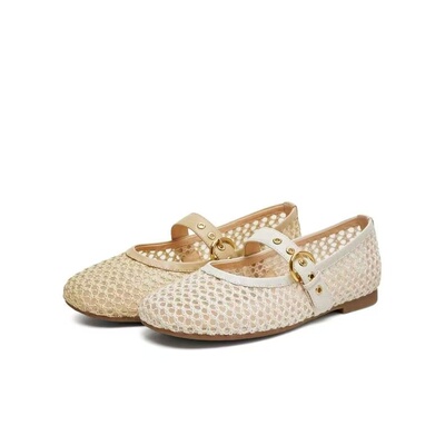 专柜正品天美意复古镂空平底玛丽珍女休闲单鞋2026春款BM751BQ6