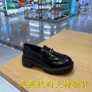 专柜正品思加图2025春新款女鞋曜金爵士乐福鞋厚底小皮鞋EGB28AA5