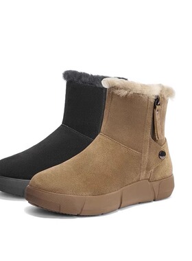 专柜正品森达2024冬季新款女靴雪地靴户外保暖毛绒短靴XDV01DD4