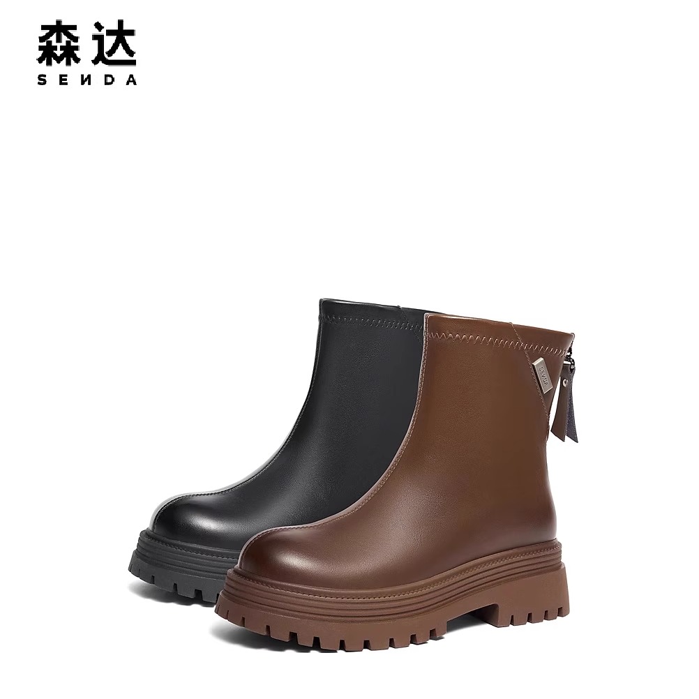 Senda/森达休闲时装靴厚底短靴