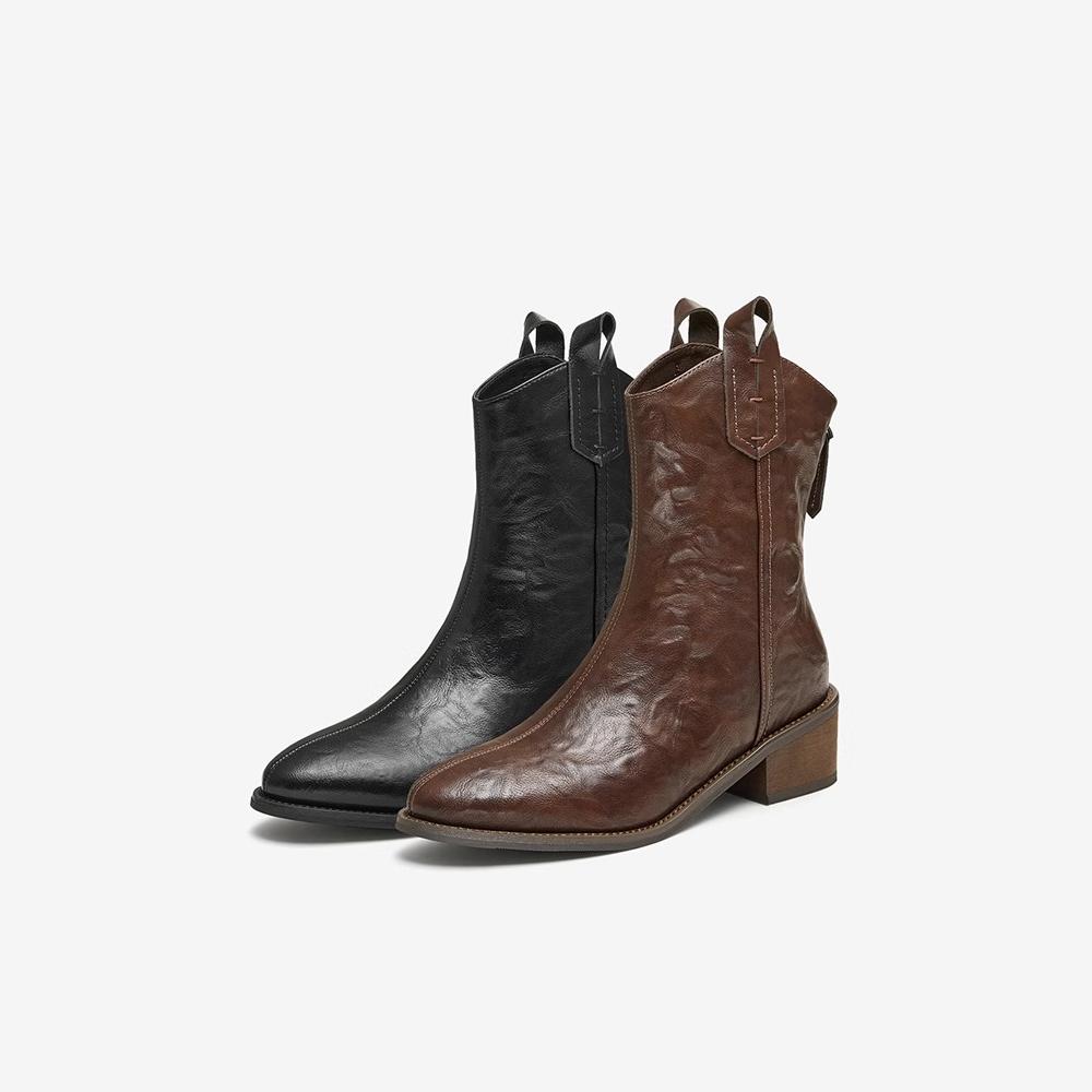 BASTO/百思图女复古西部牛仔靴