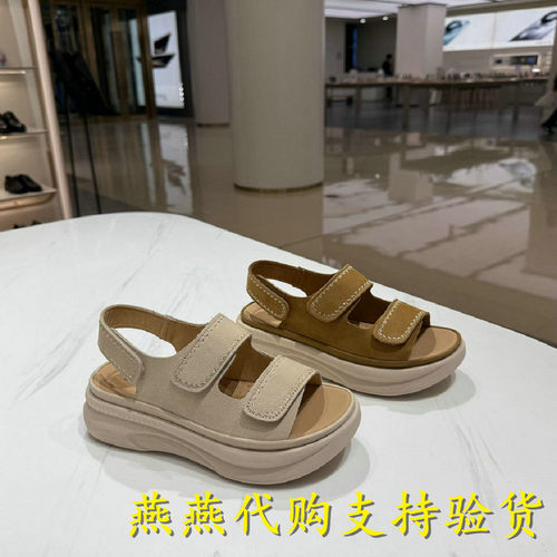 专柜正品百丽2026夏款女厚底增高勃肯运动透气休闲凉鞋子F5T2DBL6
