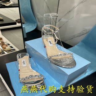 专柜正品思加图2025夏款女鞋仙女风一字带凉鞋EF701BL5 EI409BT5