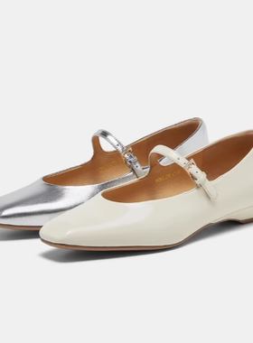 专柜正品百思图2025秋女鞋法式玛丽珍鞋方头粗跟浅口单鞋A9393CQ5