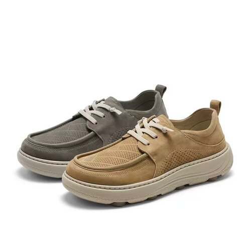 专柜正品森达2026夏款男休闲皮鞋打孔厚底舒适轻便休闲鞋2GJ01BM6