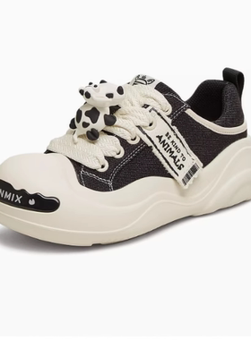 专柜正品天美意2025夏款女鞋厚底大头鞋丑萌鞋休闲帆布鞋CIK20BM5