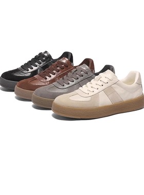 专柜正品百丽2025春款男鞋复古德训鞋运动休闲板鞋阿甘鞋A1703AM5