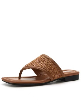 专柜正品Bata人字拖2026夏款女时尚编织休闲度假方头拖鞋63213BT6