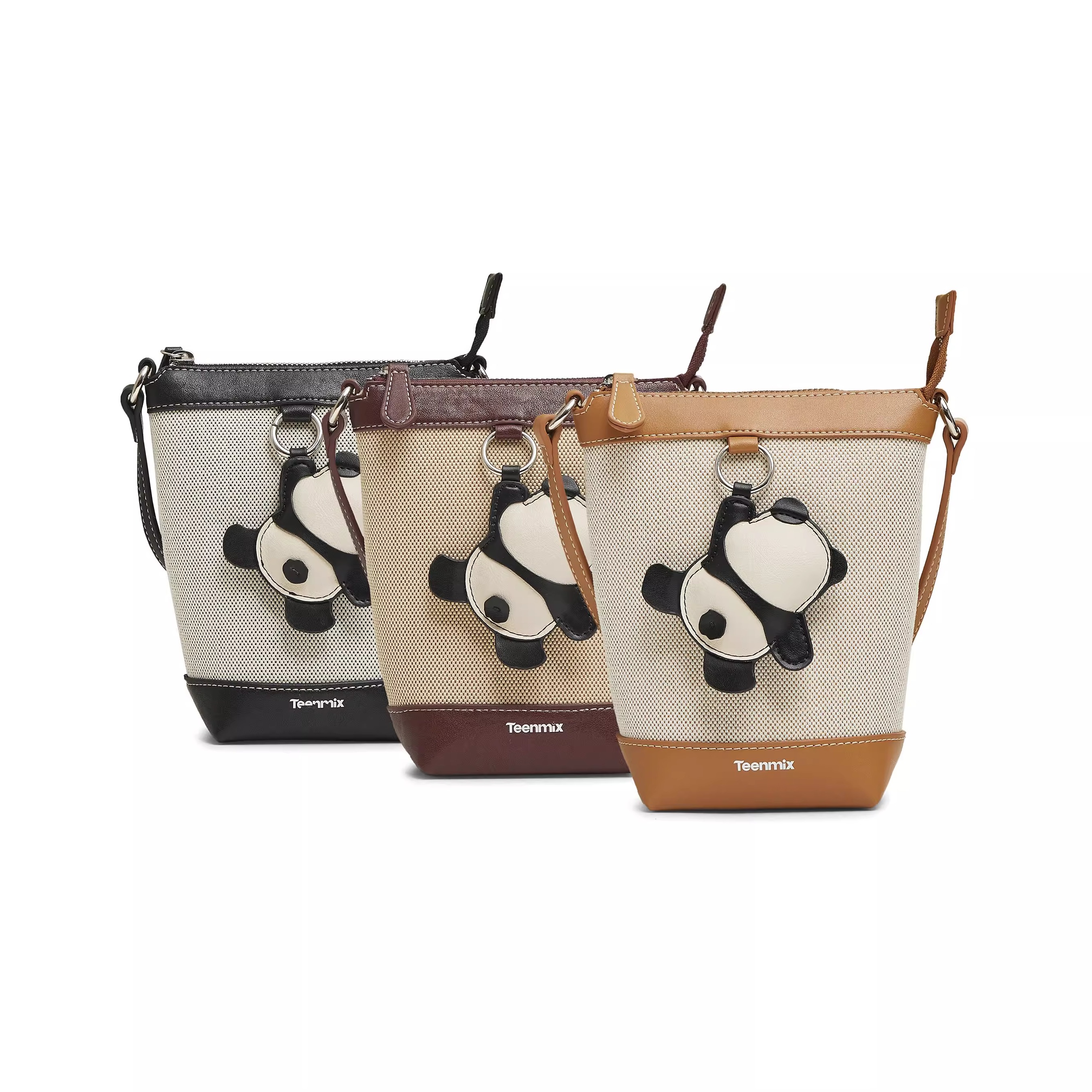 Teenmix/天美意女包简约水桶包