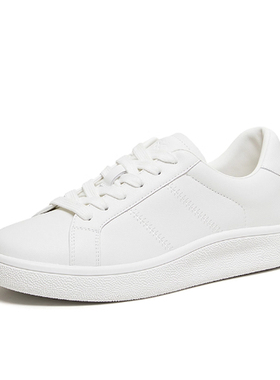 专柜正品百思图2026春新款女鞋厚底小白鞋板鞋运动休闲鞋UYI01AM6