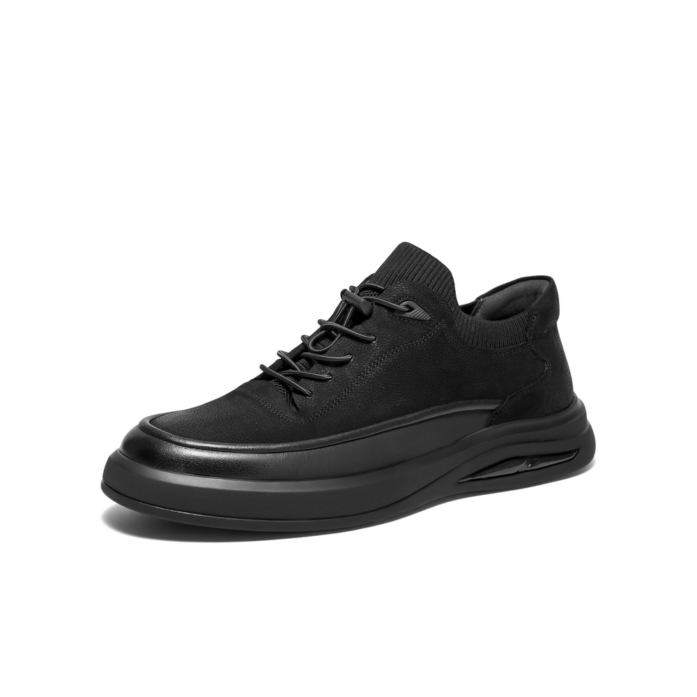 Belle/百丽耐磨休闲板鞋加绒皮鞋