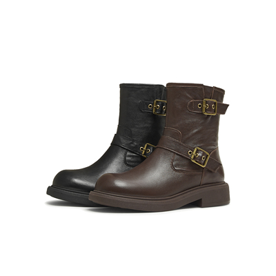 Teenmix/天美意复古厚底时装女靴