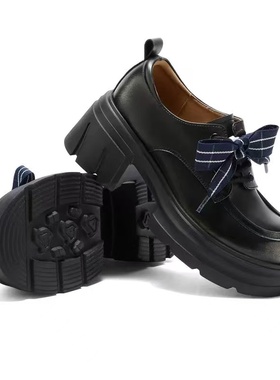 专柜正品森达厚底乐福鞋女2026春款通勤牛津鞋黑色单鞋ZTK35AM6