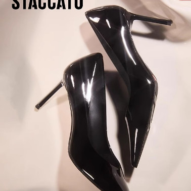 专柜正品思加图2026春款女鞋红玫瑰婚鞋细高跟鞋浅口单鞋H2478AQ6