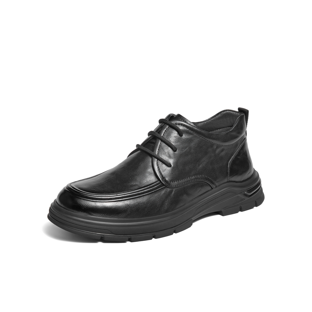 Belle/百丽男鞋厚底高帮休闲皮鞋