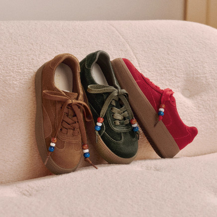 专柜正品森达2026春新款女鞋德训鞋厚底绒面复古运动板鞋ZTK13AM6