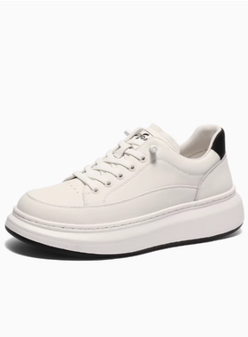 专柜正品森达2025春季新款男鞋板鞋户外厚底休闲小白鞋1UW01AM5