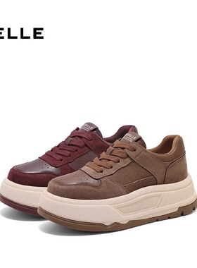 专柜正品百丽2025春季新款女鞋厚底板鞋运动休闲鞋徒步鞋B2403AM5