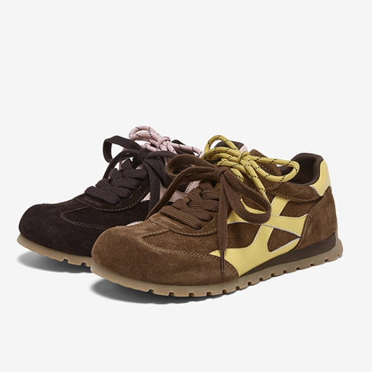 BASTO/百思图女鞋复古薄底德训鞋