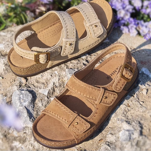 休闲凉鞋 复古厚底沙发勃肯拖鞋 CGL01BL5 天美意2025夏女鞋 专柜正品