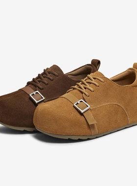 专柜正品百思图2026春款女鞋厚底勃肯鞋舒适休闲深口单鞋D3817AM6