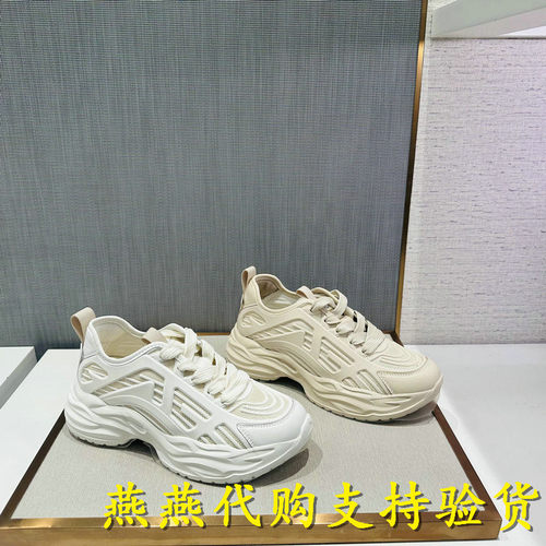 森达后面透气休闲老爹鞋女单鞋