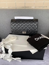98新Chanel香奈儿黑色银链单肩斜挎包 二手奢侈品 正品
