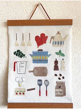 自然派手作棉麻手工刺绣挂画礼物