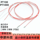 超小体积PT100温度传感器铂电阻二线制2 10pt1000三线制热电偶芯