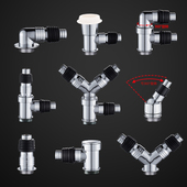 排水管配件地漏款 通用洗衣机地漏专用弯管 斜通三通多用接头接口