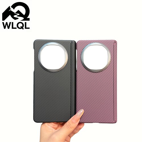 【 WLQL手机壳】适用于华为Mate X7碳纤维纹手机壳全包防摔matex6磨砂肤感保护套凯夫拉纹x5磁吸外壳x3商务