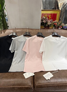 制度新款极简风短袖T恤男圆领纯色简约百搭休闲上衣潮流26603