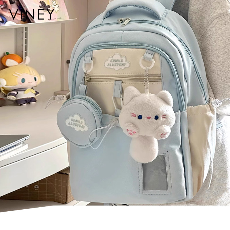 Viney女包双肩包书包电脑包背包