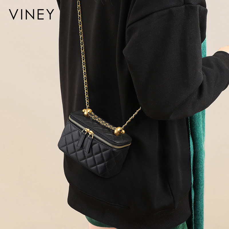 Viney女包盒子包高级感链条包女