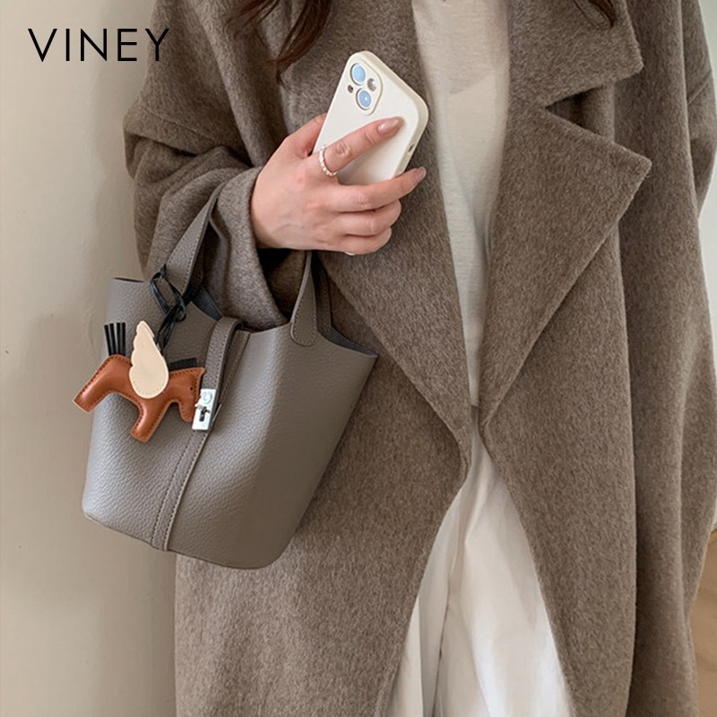 Viney水桶包包女2025新款女包真皮手提菜篮子包高级感单肩斜挎包,箱包皮具/热销女包/男包,通用款女包,淘宝优惠券,粉丝福利购,淘宝优惠卷