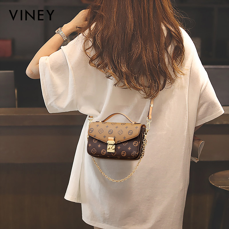 Viney包包2025新款女包夏天小包链条斜挎包高级感轻奢手提小方包