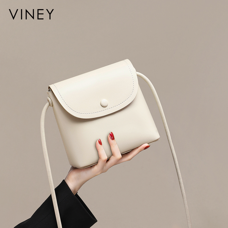 Viney水桶包包2025新款夏季真皮女包斜挎包手机包单肩高级感小包