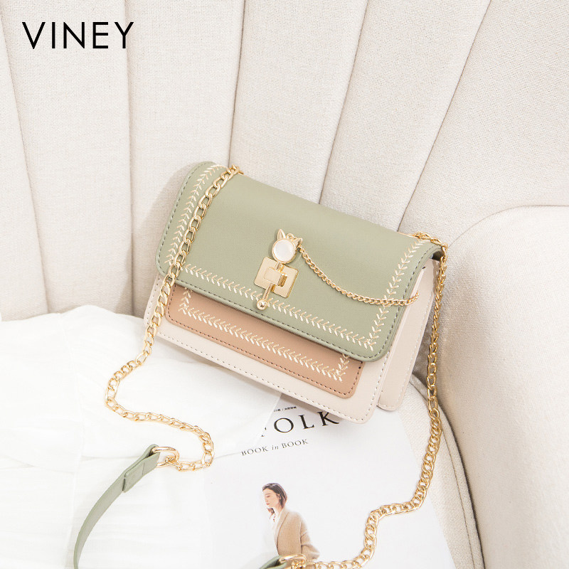 Viney包包女2025新款女包斜挎包夏季真皮高级感今年流行链条小包