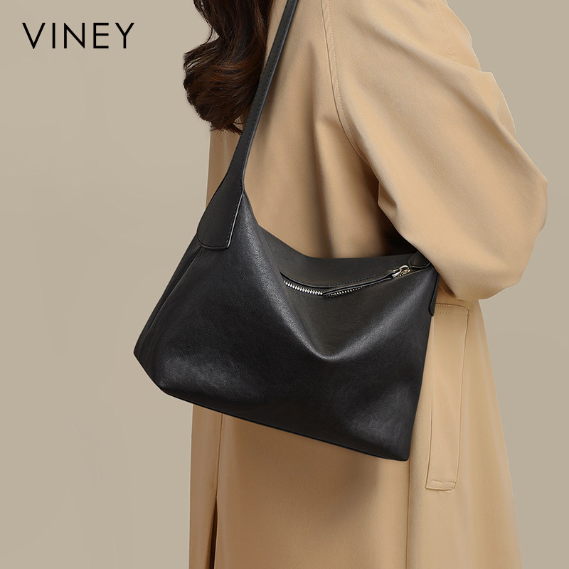 Viney包包女式2025新款女包秋冬真皮单肩包大容量百搭通勤斜挎包