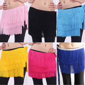 飞魅肚皮舞纯流苏腰链腰带1018 成人三层流苏臀巾腰封初学者 新款