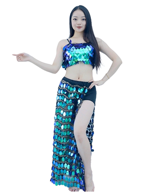 飞魅肚皮舞演出服美人鱼套装新款