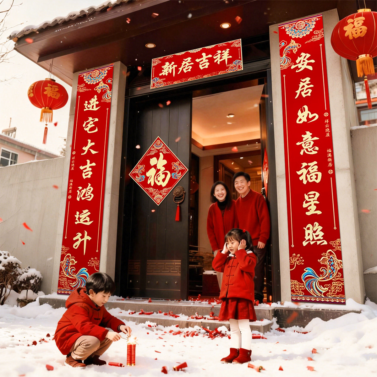 乔迁之喜对联新居装饰新房搬家入宅仪式农村自建房别墅大尺寸门贴,节庆用品/礼品,节日装扮用品,淘宝优惠券,粉丝福利购,淘宝优惠卷